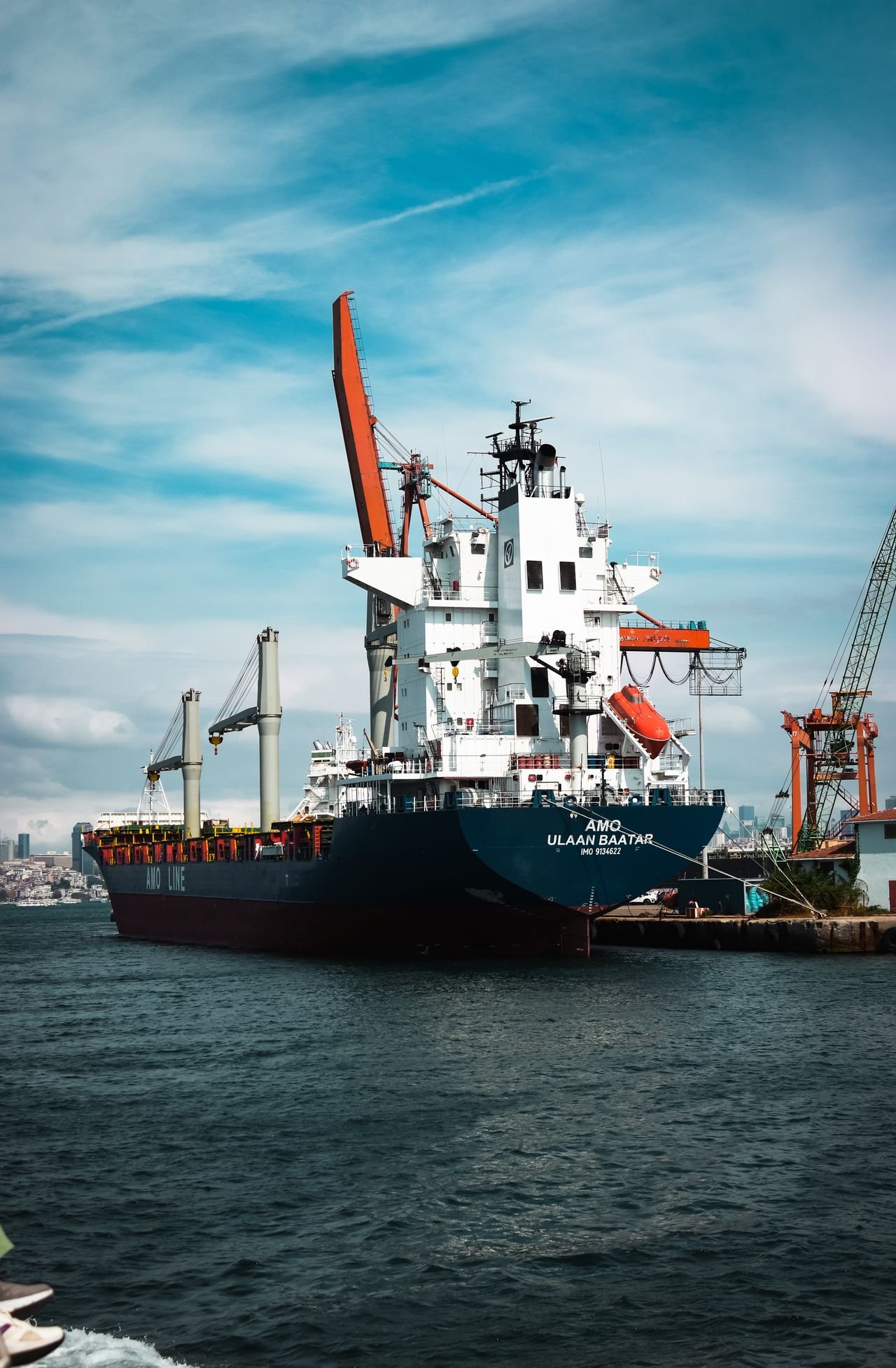 Commercial vessel at sea